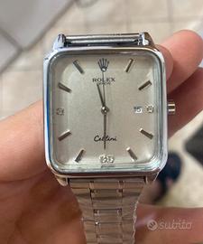 Orologio classico silver quadrante quadrato-NUOVO
