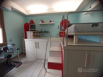 Cameretta con soppalco per bambini