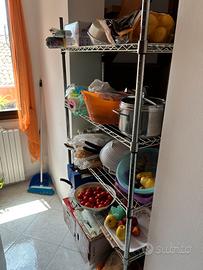 Scaffale in acciao cromato