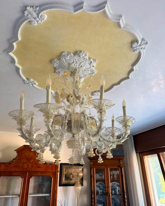 Lampadario in vetro di murano