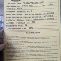 LOTTO Scaffalature Portapallet CBS CB65 - 38 Metri