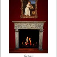 cornice di camino in pietra