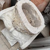 Sasso di fiume scavato vaso