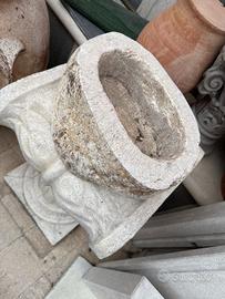 Sasso di fiume scavato vaso