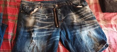 Jeans corti uomo blu