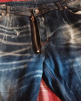 Jeans corti uomo blu