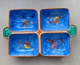 Antipastiera in ceramica Vittorio Acabbo ad Amalfi