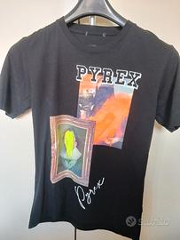 T.Shirt nera con stampa marca Pyrex tg.M