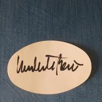 Autografo Umberto Bossi su adesivo Lega Lombarda