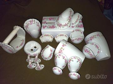 Set Accessori Bagno 20 pz Porcellana Paris Vintage
