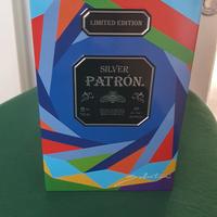 SCATOLA LATTA SILVER PATRON TEQUILA SCULTORE MEXIC