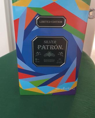 SCATOLA LATTA SILVER PATRON TEQUILA SCULTORE MEXIC