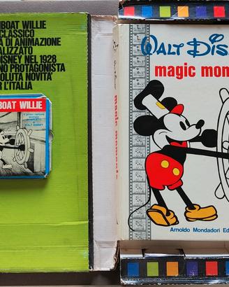 Walt Disney librone e bobina pellicola animata