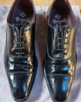 Scarpe Borgioli 40 oxford pelle anguilla