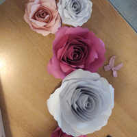 Rose di carta realizzate a mano