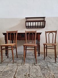 SET 3 Sedie Antiche J. & J. Kohn  da restaurare