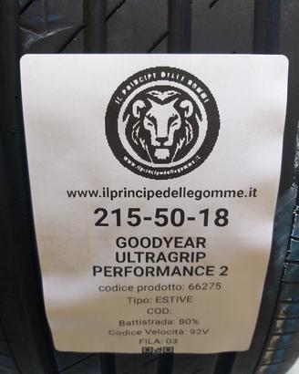 2 GOMME 215 50 18 GOODYEAR A66275