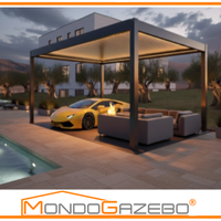 pergola bioclimatica 6x4 4x6 led rgb motore gazebo