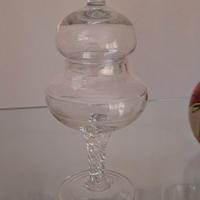 Piccolo contenitore in vetro antiquariato