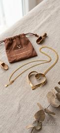 stupenda collana con ciondolo a cuore