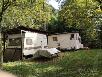 Roulotte stanziale in camping tesino (TN)