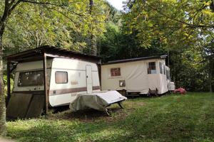 Roulotte stanziale in camping tesino (TN)