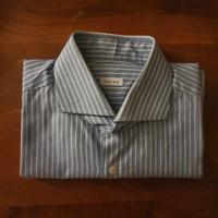 Camicia a righe, celeste, collo 42