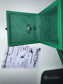 Anello solitario in oro bianco 18 kt con diamante