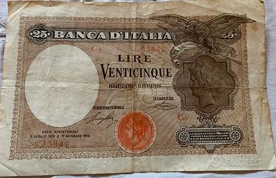 Banconota lire venticinque