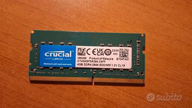modulo RAM sodimm 4 GB DDR4 pc4 nuova 