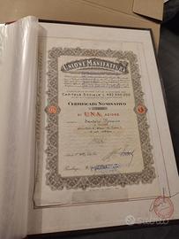 certificato azionario 