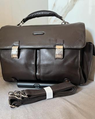 Borsa tracolla piquadro pelle marrone