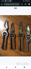 4 Cesoie funzionanti vintage da collezione
