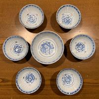 Set ciotole porcellana in grana di riso. Cinese