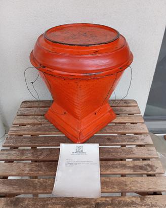 vaso/contenitore lacca rossa (Fine '800) Birmania