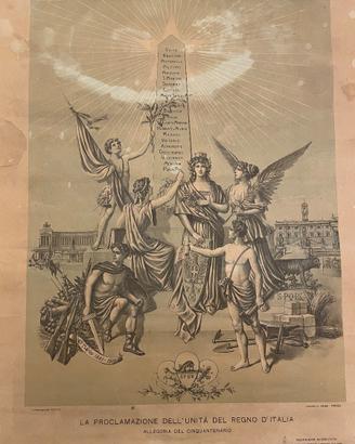 Stampa 50° Anniversario Unità d’Italia - (1911)