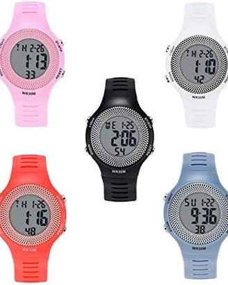 Orologio Digitale Uomo Unisex con Luce Blu