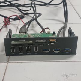 Pannello Frontale Multiporta 5.25" x PC