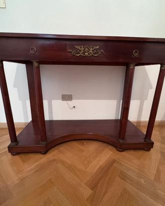 Console in stile Impero con decori in ottone