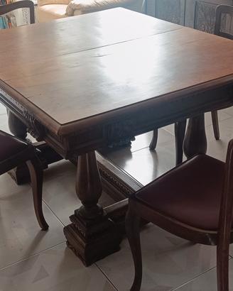 tavolo in noce  "900 allungabile 