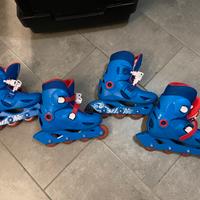 2 paia di pattini per bambini