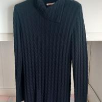 vestito in lana blu