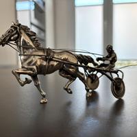 Cavallo con sulky in Argento massiccio  925