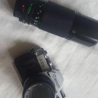 Canon AE1 con kit ottiche 50mm e raro zoom 100/200