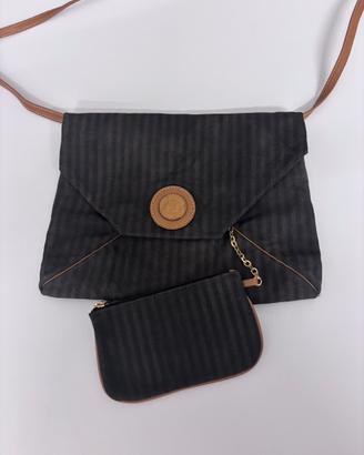 Borsa Vintage Fendi Pequin Envelope con Pochette