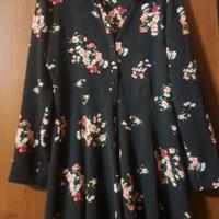 Vestito nero a fiorellini