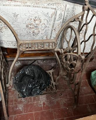Base in ghisa macchina da cucire Singer vintage