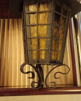 Lanterna lampada da esterno in ferro battuto