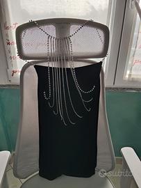 vestito nero con schiena scopert