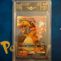 Carta Pokemon Charizard gx gradata 9 mint